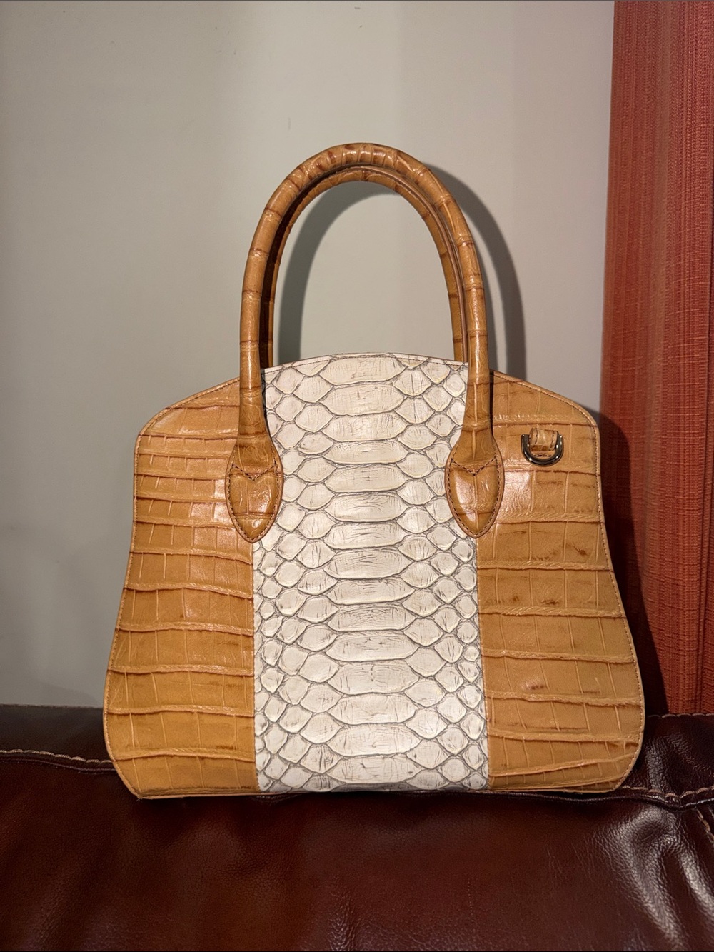 ‼️Brahmin Rosetta Medium Leather Satchel Handbag - Picture 5 of 13